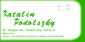 katalin podolszky business card